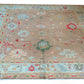 Hand Ppun Wool,hand Knotted, Loose Laid Carpet, Peach Oolour