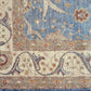 Blue/Beige Hand Knotted Woolen Carpet