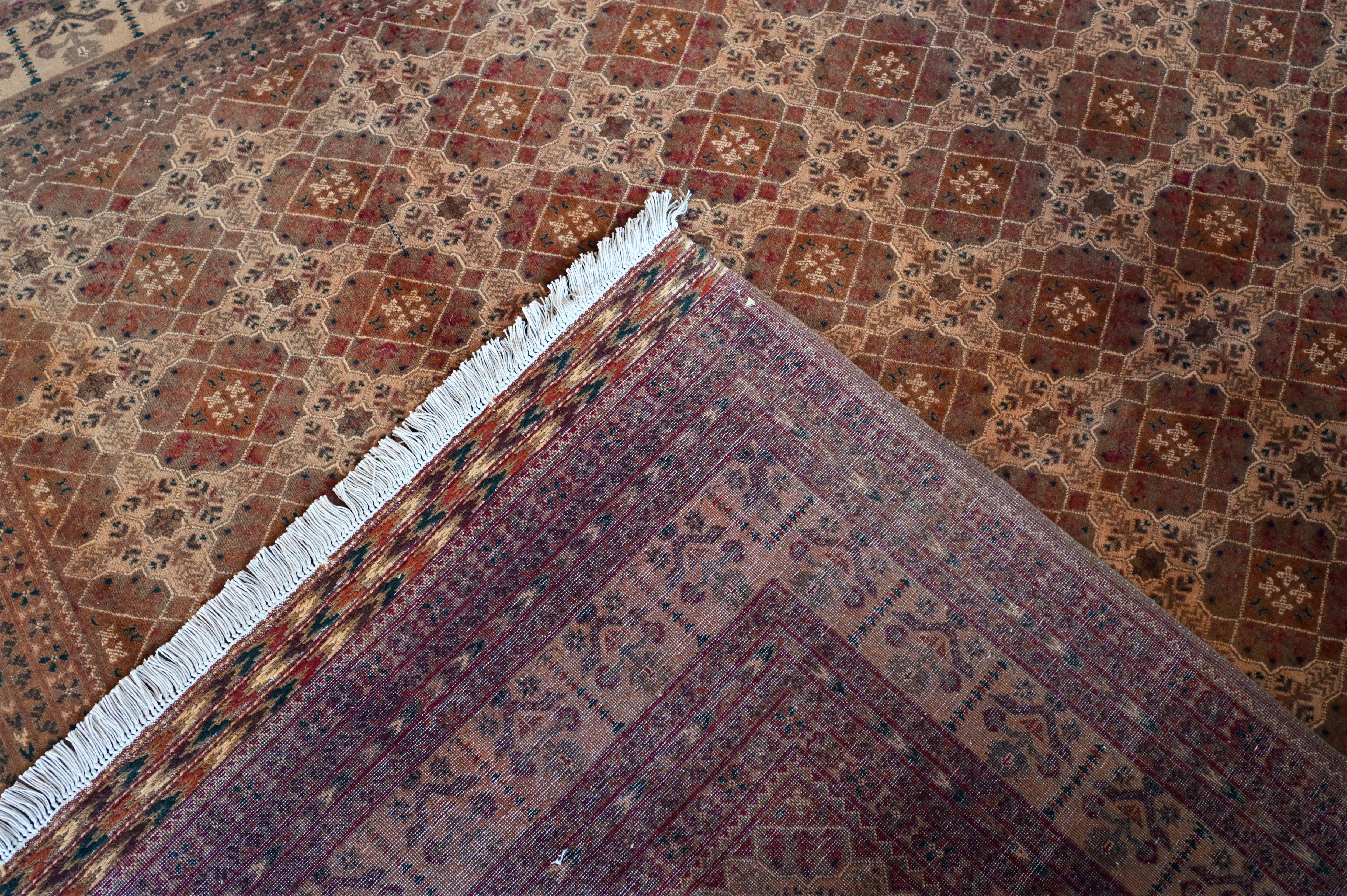 Hand Knotted Carpet, Rust Colour 10 X 7 FT