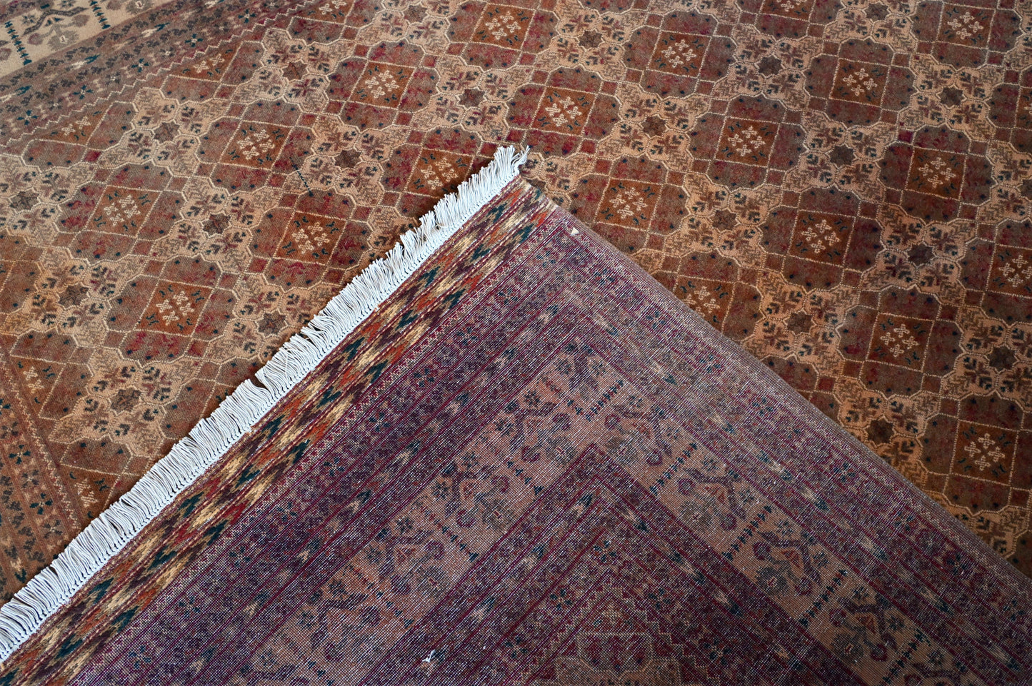 Hand Knotted Carpet, Rust Colour 10 X 7 FT