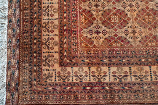 Hand Knotted Carpet, Rust Colour 10 X 7 FT