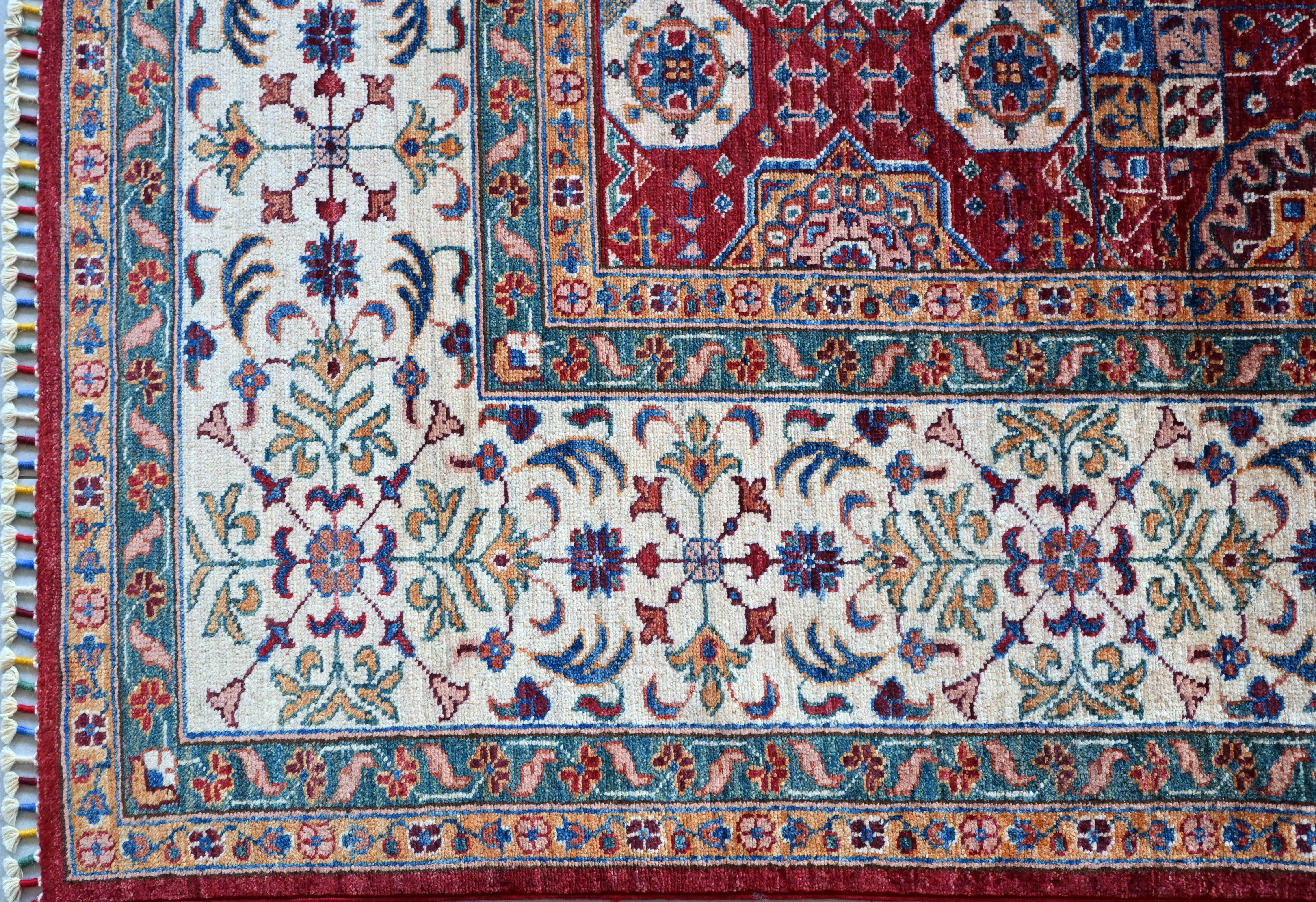 Hand Knotted Carpet, Red 10 X 7 FT