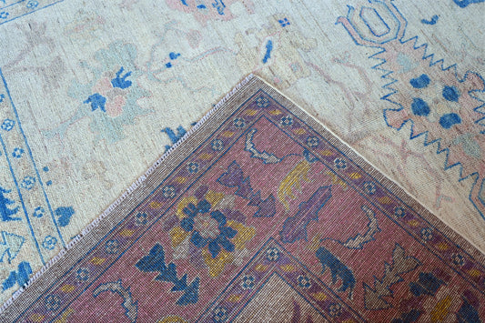 Hand Spun Wool Hand Knotted Loose Laid Carpet Over Dyed