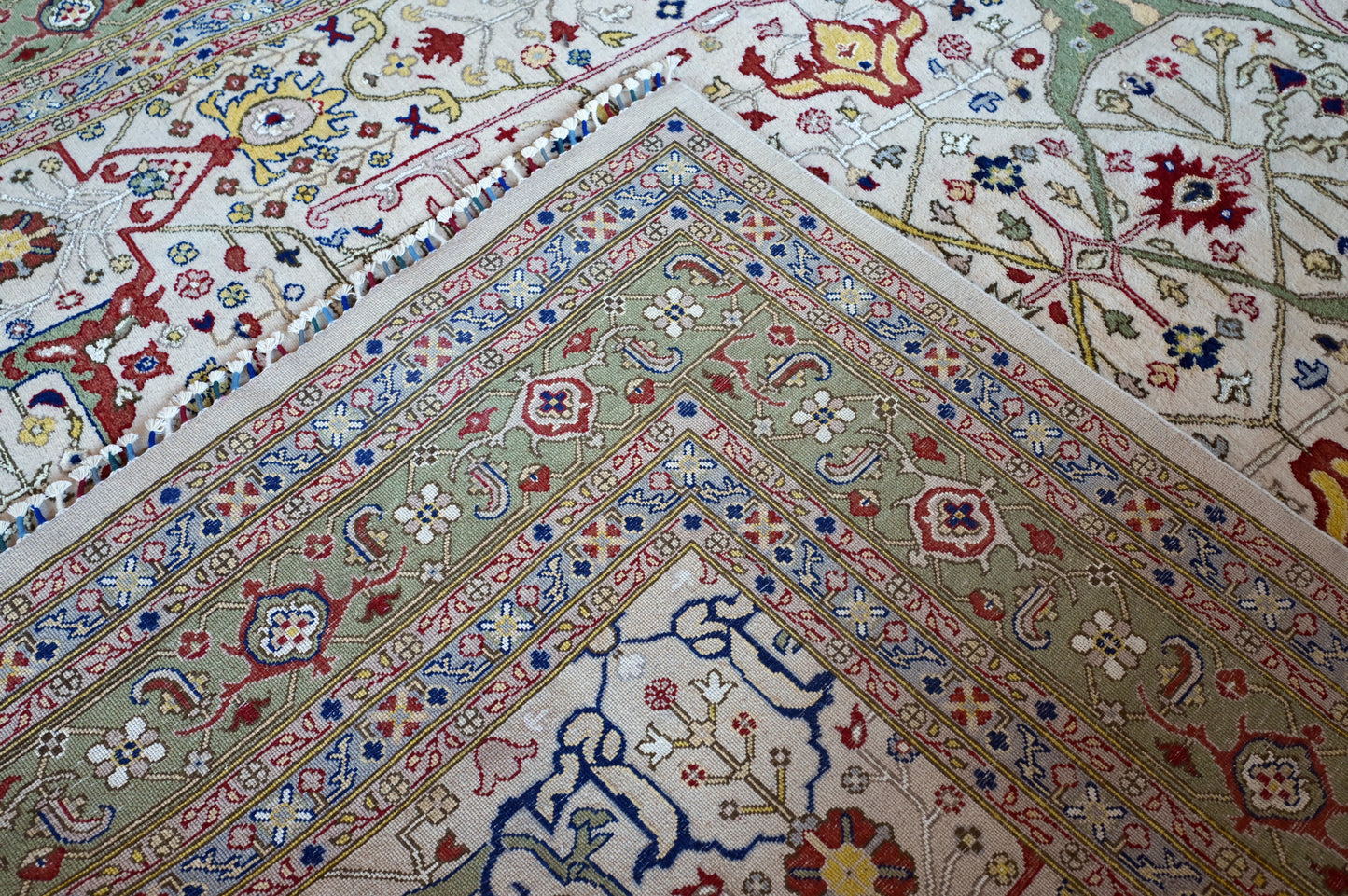 Hand Knotted Carpet Beige/Green