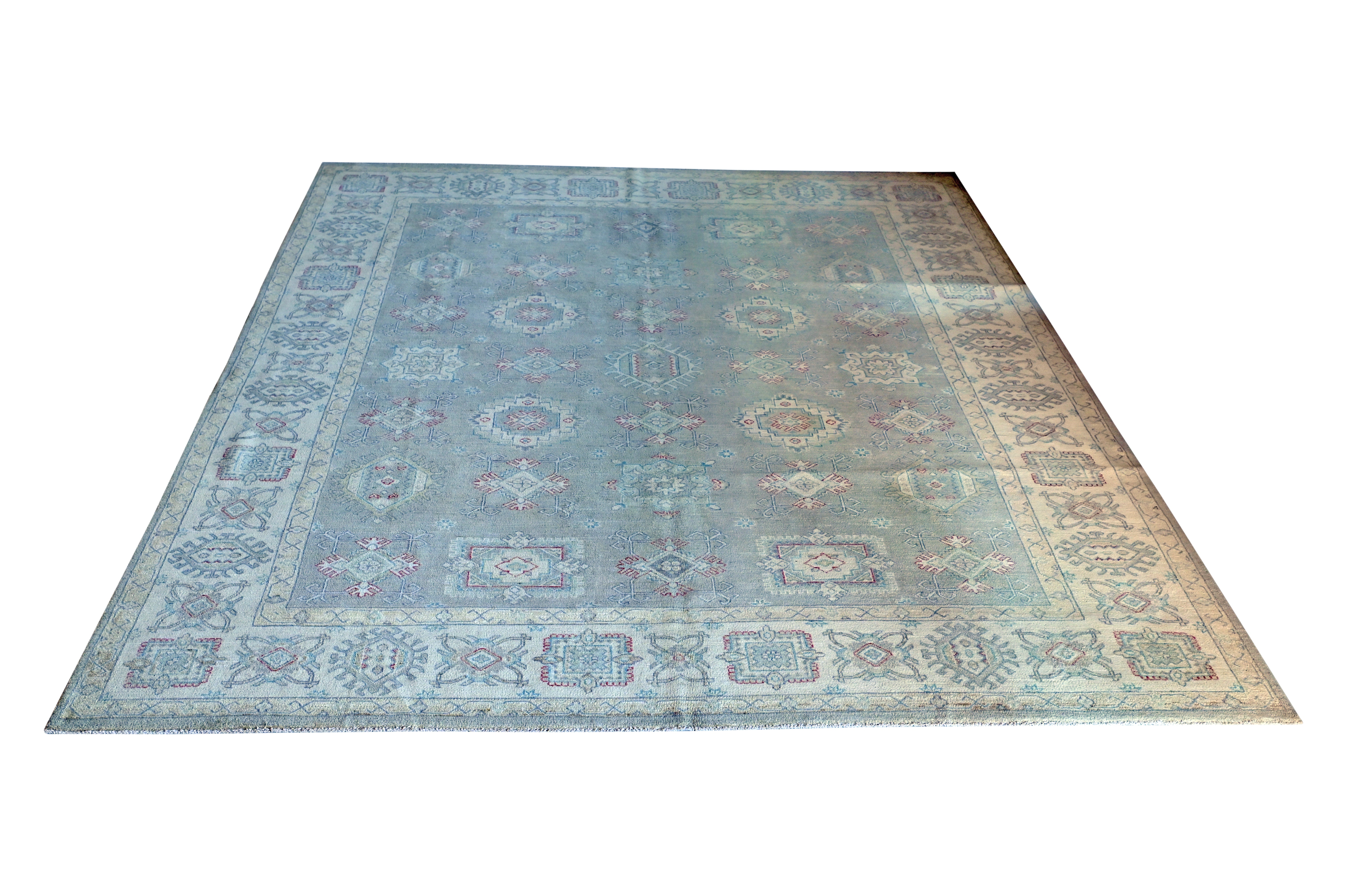 Hand Knotted Carpet Moss Grey 12 X 9 FT