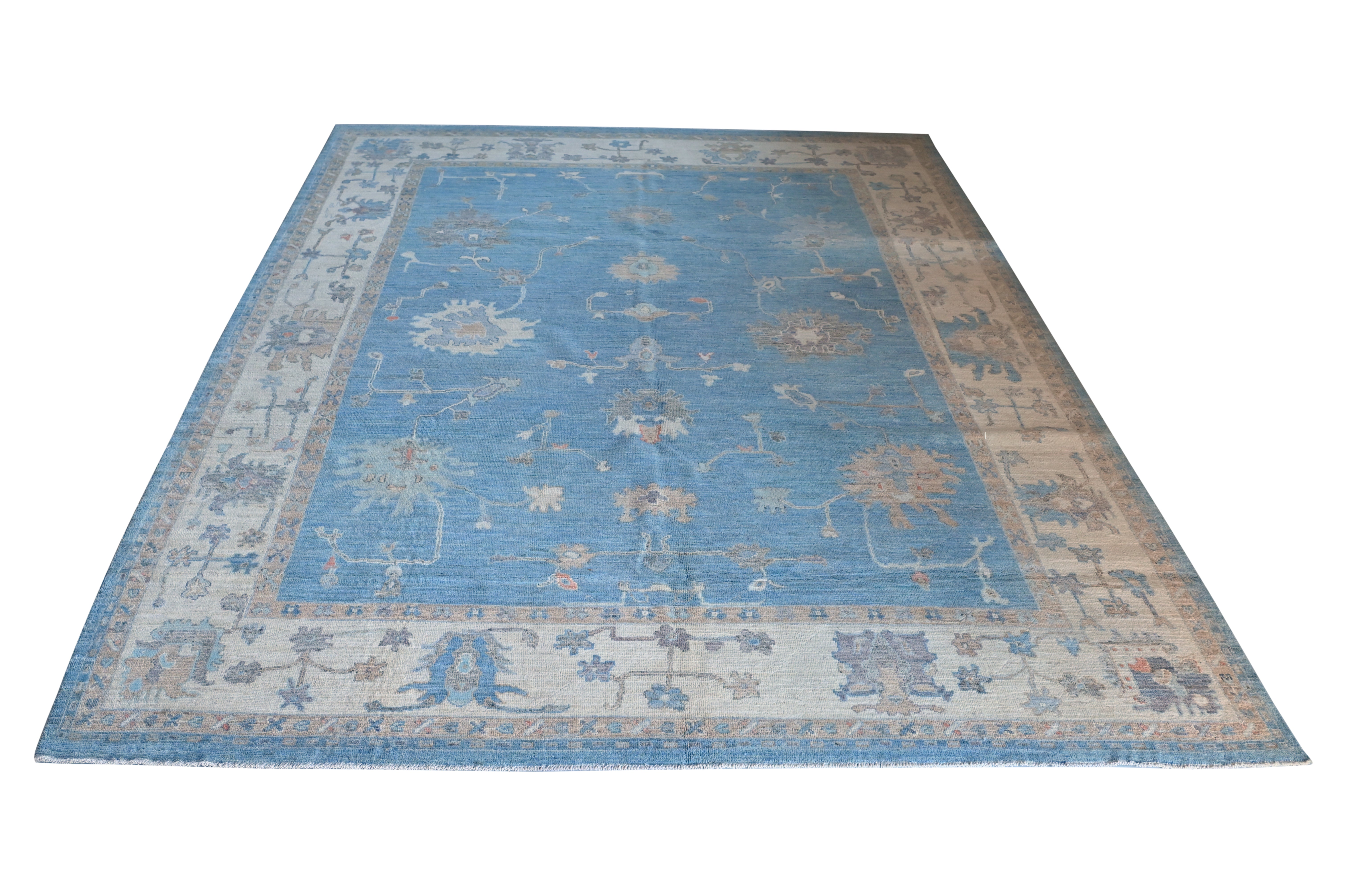 Hand Knotted Carpet Blue 13 X 9 FT