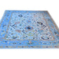 Hand Spun Wool Hand Knotted Loose Laid Carpet Blue/White