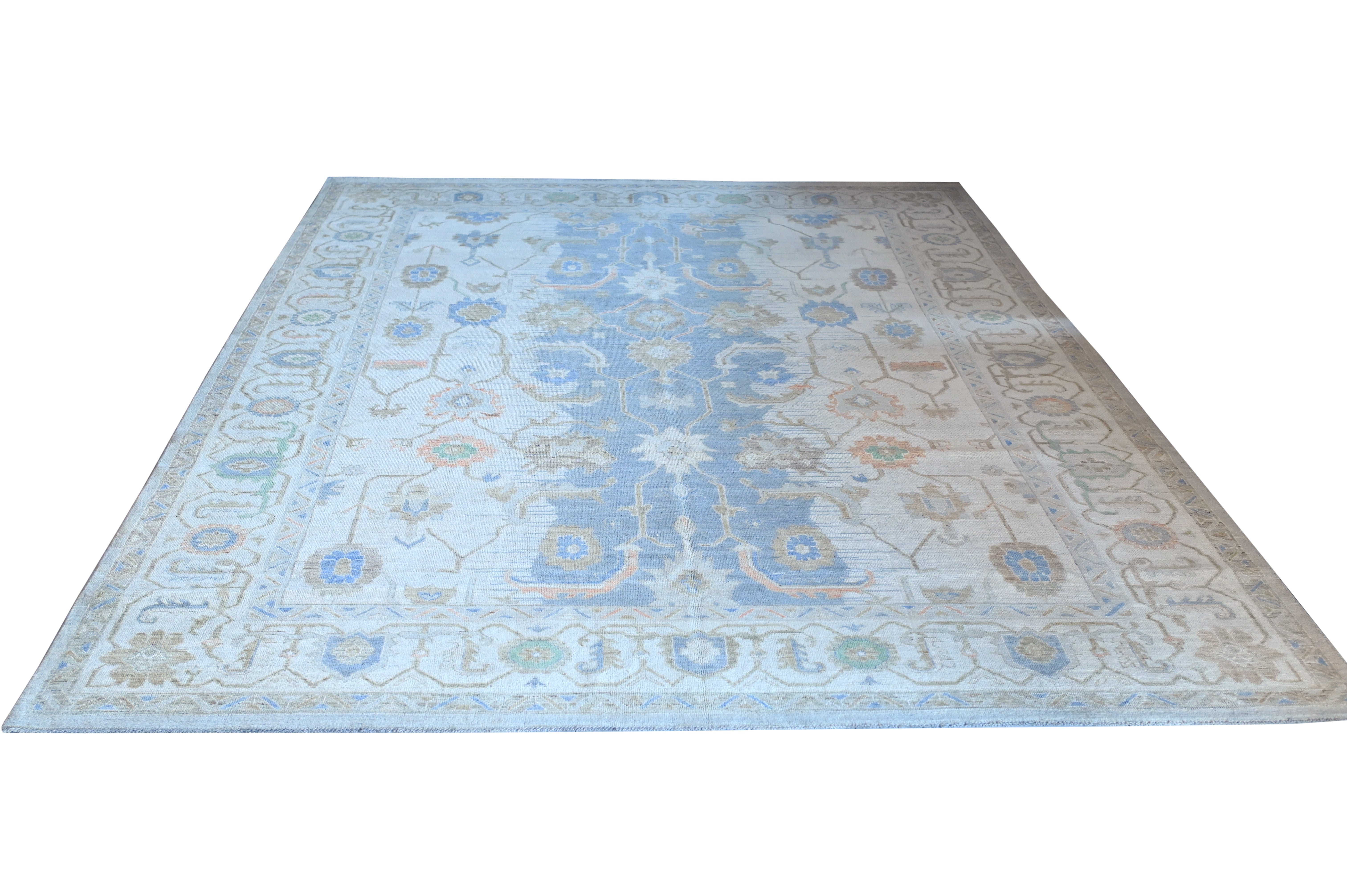 Hand Knotted Carpet White/Purple 13 X 10 FT