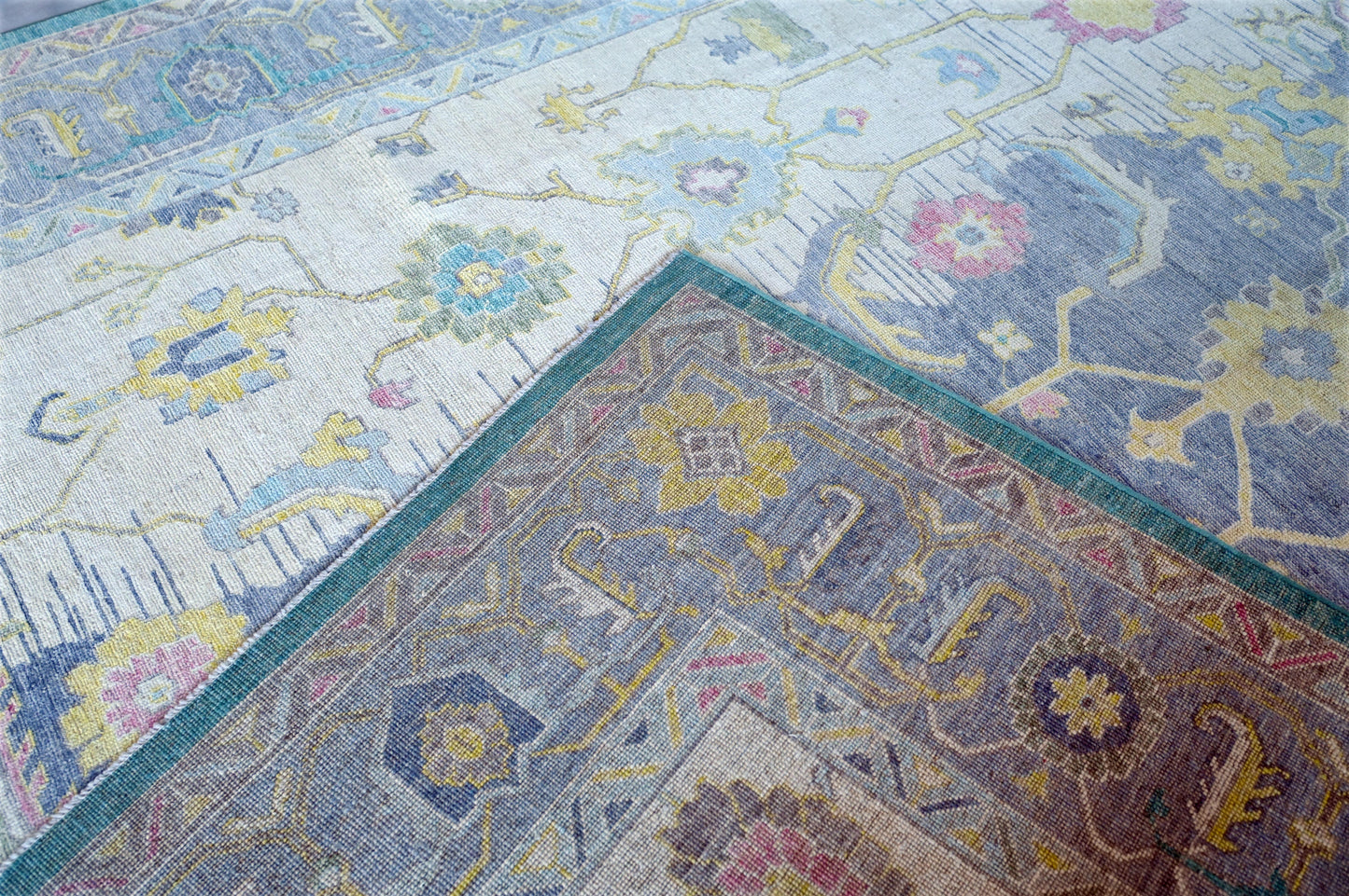 Hand Knotted Carpet Grey/White
