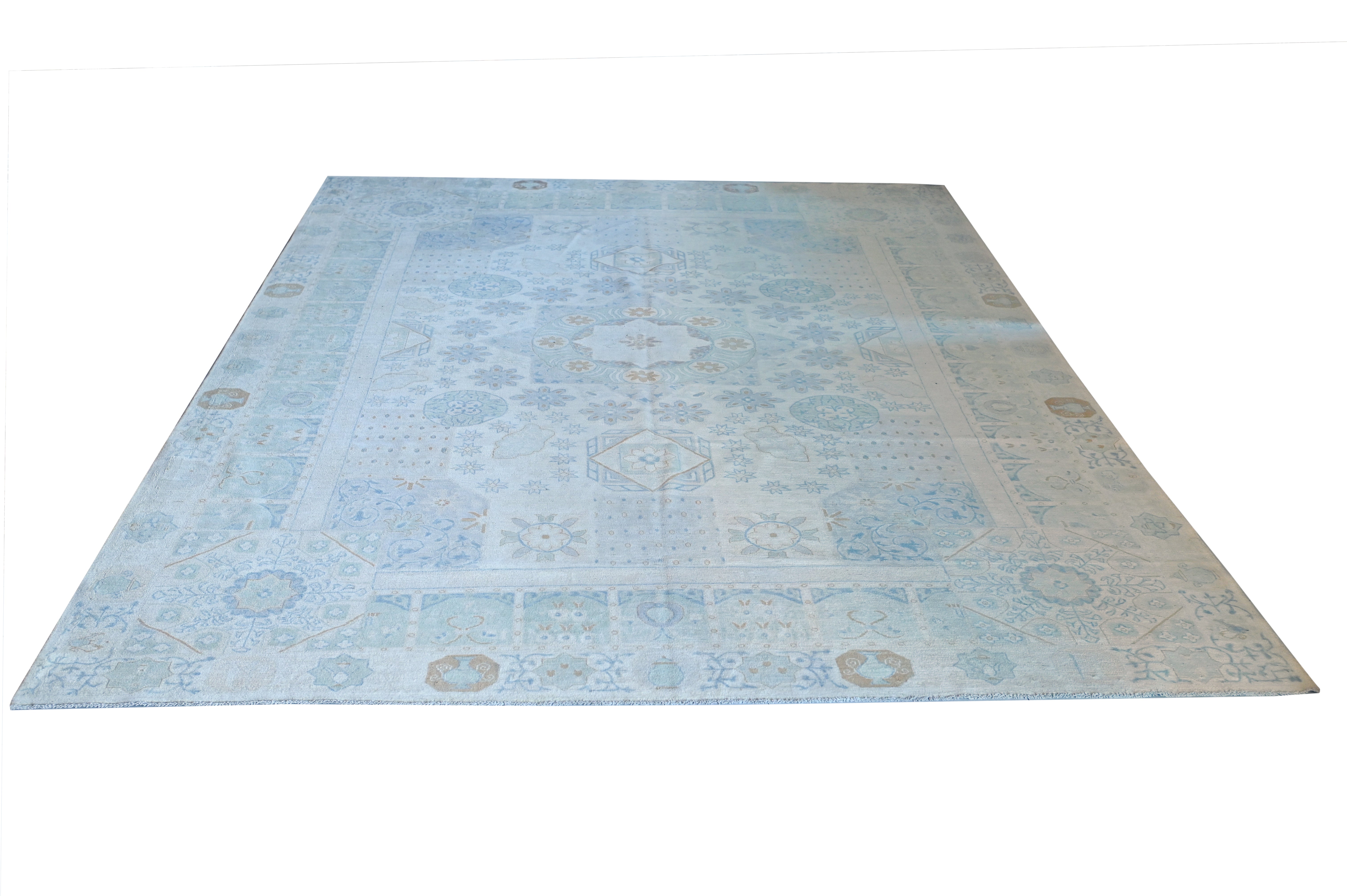 Hand Knotted Carpet Cream 13 X 10 FT
