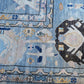 Hand Spun Wool Hand Knotted Loose Laid Carpet Blue