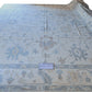 Hand Spun Wool Hand Knotted Loose Laid Carpet Blue 20 x 14 FT