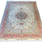 Tabriz Wool and Silk Cream Pink Fine Hand Knotted