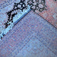 Tabriz Herez Wool and Silk Black/Pink Fine Hand Knotted 10 X 7 FT