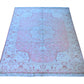 Tabriz Wool and Silk Pink/Cream Fine Hand Knotted