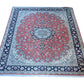 Tabriz Wool and Silk Maroon/Black Fine Hand Knotted 10 X 7 FT