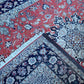 Tabriz Wool and Silk Maroon/Black Fine Hand Knotted 10 X 7 FT