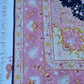 Tabriz Royal Wool and Silk on Silk Base Blue/Pink Fine Hand Knotted 10 X 7 FT