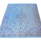 Tabriz Wool and Silk Cream/ Peach Fine Hand Knotted