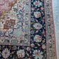 Tabriz Wool and Silk Pink/Beige Fine Hand Knotted 11 X 8 FT
