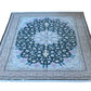 Tabriz Wool and Silk Black /Beige Fine Hand Knotted 11 by 8 FT