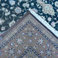 Tabriz Wool and Silk Black /Beige Fine Hand Knotted 11 by 8 FT