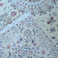 Nein Wool and Silk Made From Kurk wool Cream/Blue 11 X 8 FT