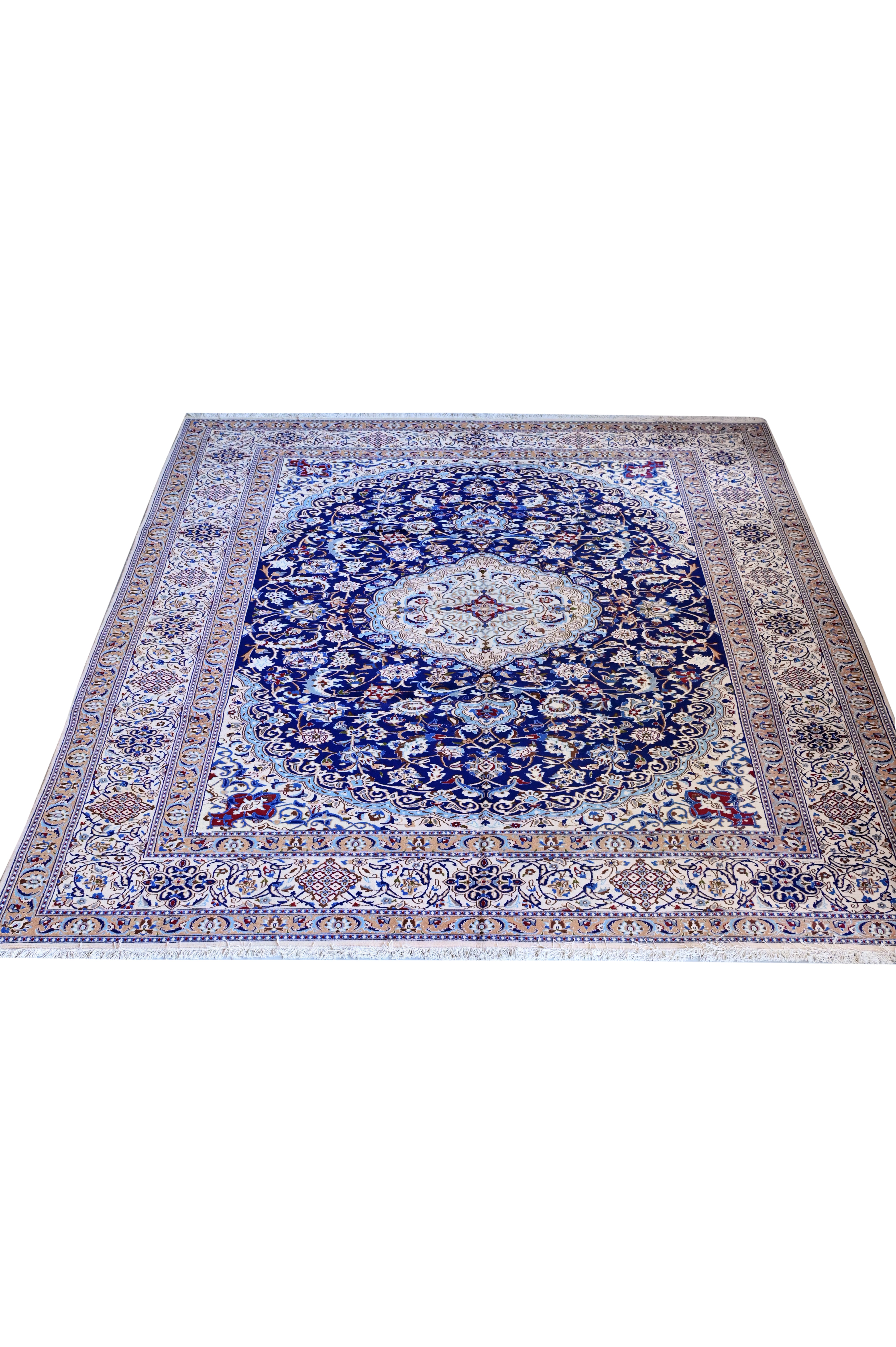 Nein Baby Lambs Wool Silk Fine Hand Knotted 13 X 10 FT