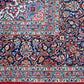 Kashan Wool and Silk Red/Blue 13 X 10 FT