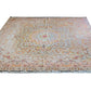 Tabriz Royal Wool and Silk on Silk Base Fine Hand Knotted Cream/Peach 14 X 10 FT