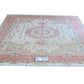 Tabriz Royal Wool and Silk on Silk Base Fine Hand Knotted Cream/Pink 13 X 10 FT