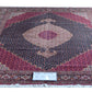 Tabriz Mahi Wool and Silk Maroon and Black Fine Hand Knotted 11 X 8 FT