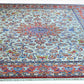 Ispahan Kunj Wool Cream/Orange fine Hand Knotted 12 X 9 FT