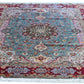 Tabriz Wool and Silk Maroon/Black Fine Hand Knotted 10 X 7 FT