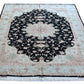 Tabriz Royal Wool and Silk on Silk Base Black/Beige/Pink 10 X 7 FT