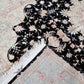 Tabriz Royal Wool and Silk on Silk Base Black/Beige/Pink 10 X 7 FT