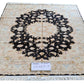 Tabriz wool and silk, black/beige, fine hand knotted 10 X 7 FT