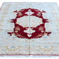 Tabriz wool and silk, red/beige, fine hand knotted 10 X 7 FT