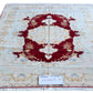 Tabriz wool and silk, red/beige, fine hand knotted 10 X 7 FT