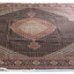Tabriz Mahi wool and silk, rust and black, fine hand knotted 13 X 10 FT