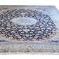Nein Baby Lambs Wool and Silk Fine Hand Knotted Blue/Cream 16 X 10 FT