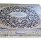 Nein Baby Lambs Wool and Silk Fine Hand Knotted Blue/Cream 16 X 10 FT