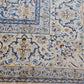 Nein Baby Lambs Wool and Silk Fine Hand Knotted Blue/Cream 15 X 10 FT