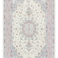 Tabriz Wool and Silk Cream Pink Fine Hand Knotted 11 X 8 FT