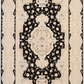 Tabriz Royal Wool and Silk on Silk Base Black/Beige 10 X 7 FT