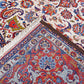 Ispahan Kunj Wool Cream/Orange fine Hand Knotted 12 X 9 FT