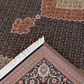 Tabriz Mahi wool and silk, rust and black, fine hand knotted 13 X 10 FT