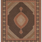 Tabriz Mahi wool and silk, rust and black, fine hand knotted 13 X 10 FT