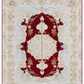 Tabriz wool and silk, red/beige, fine hand knotted 10 X 7 FT