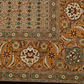 Tabriz Mahi Wool and Silk Maroon and Black Fine Hand Knotted 11 X 8 FT